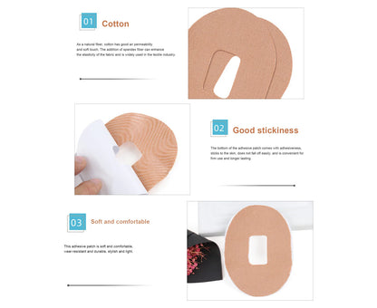 10Pcs Adhesive Patches No Glue Breathable Waterproof Fixic Freestyle Adhesive Patches for Men Women-Skin Color